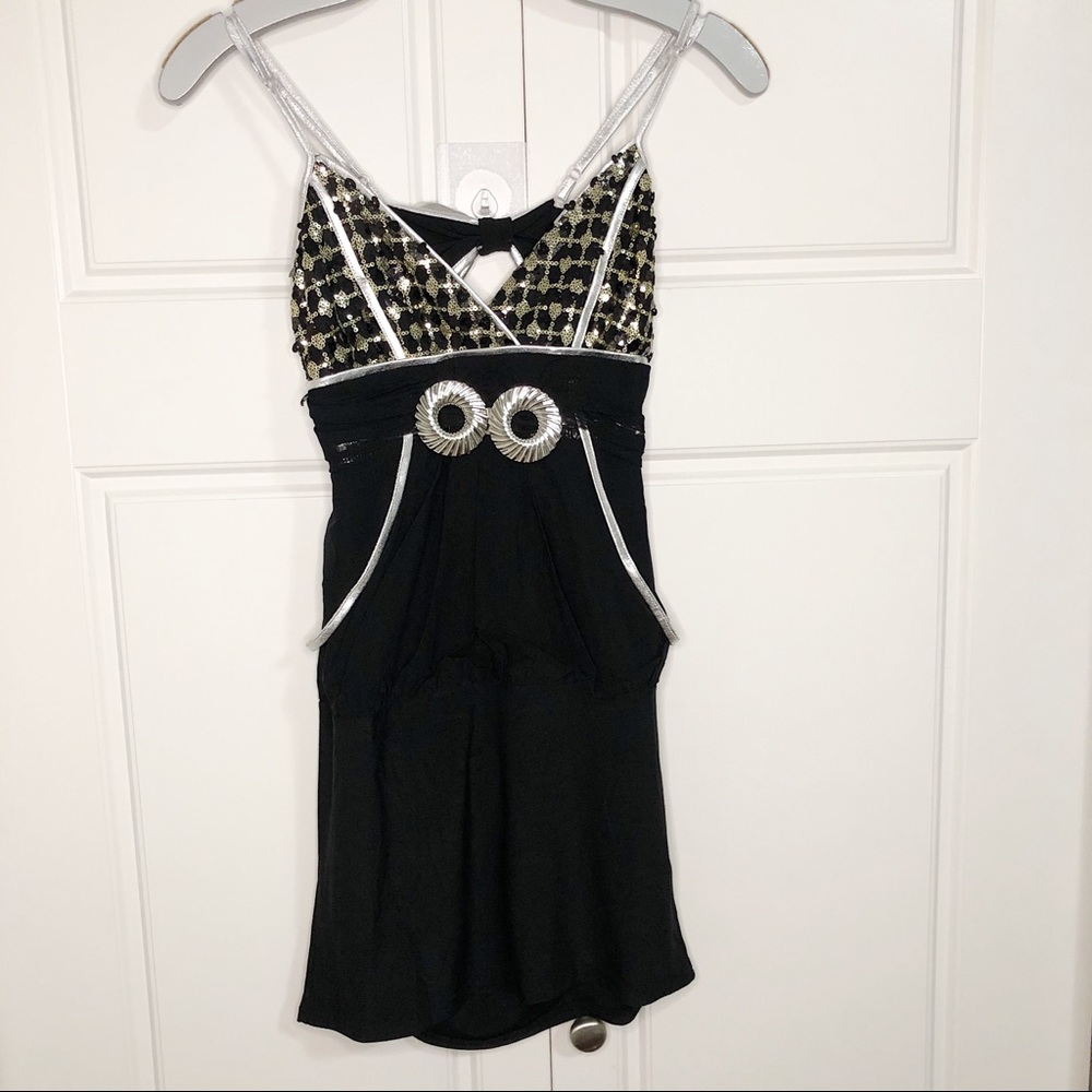 Angela Women Black Sexy Open Back Design Dress